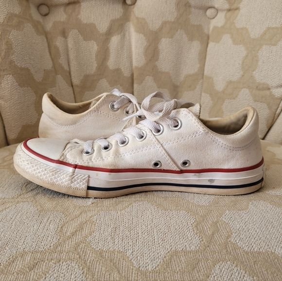 CONVERSE ALL STAR LOW TOP LACE UP SNEAKERS SHOES WHITE 7 - Picture 6 of 9